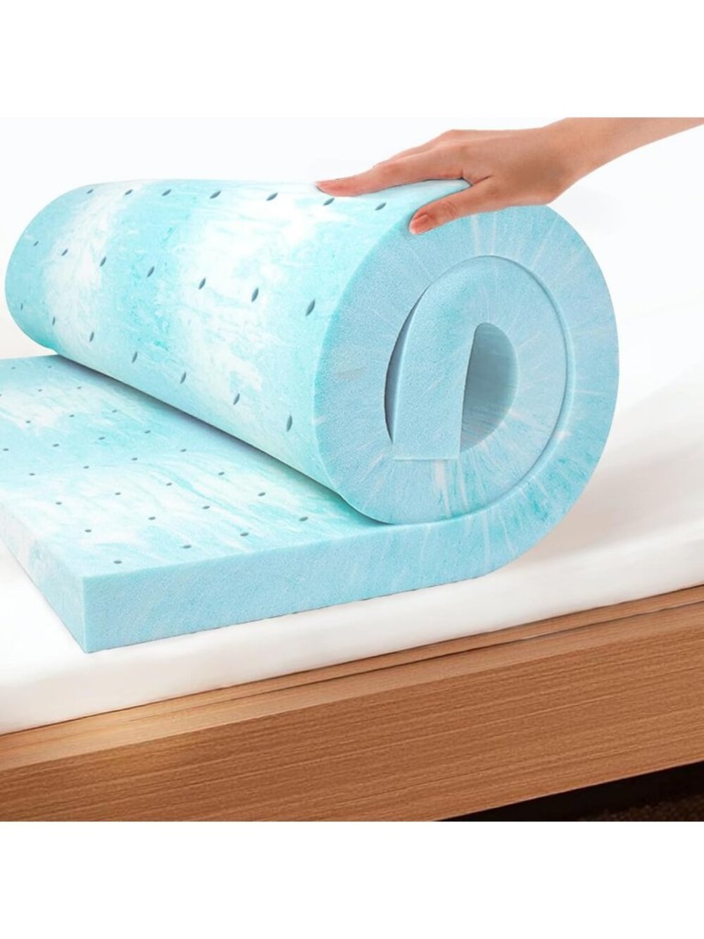 EGO 3 Inch Queen Mattress Topper Gel Memory Foam for Pressure Relief